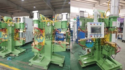 山東某客戶安裝焊本雙工位中頻點焊機