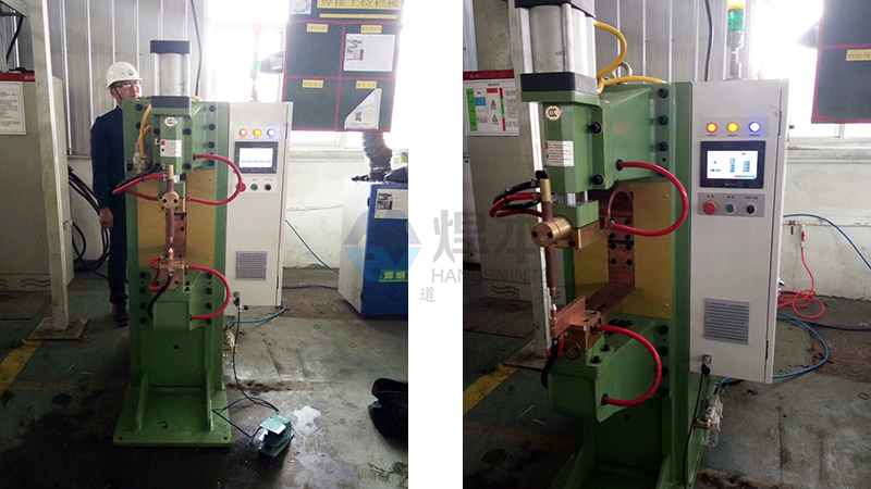 安裝調(diào)試鍍鋅板中頻螺母點(diǎn)焊機(jī)1